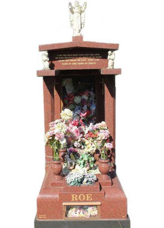 Headstone Cemetery Memorial Ruby Red Indian Granite Roe Box Hill