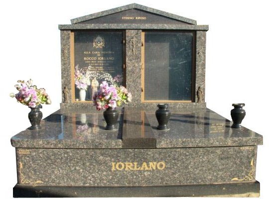 Springvale Sapphire Brown and Royal Black Double Monument Iorlano Cemetery Memorial